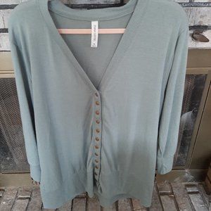Light Teal Cardigan Sweater